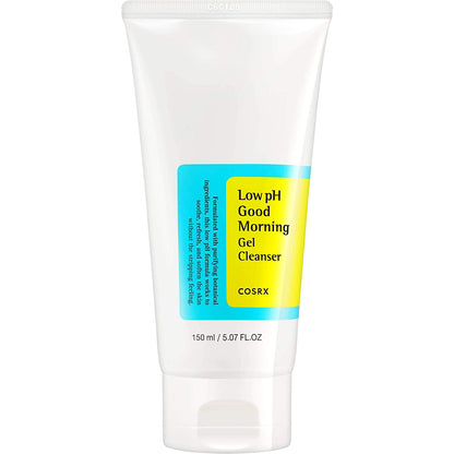 COSRX Low pH Good Morning Gel Cleanser 150ml — gentle BHA gel cleanser for combination and oily skin