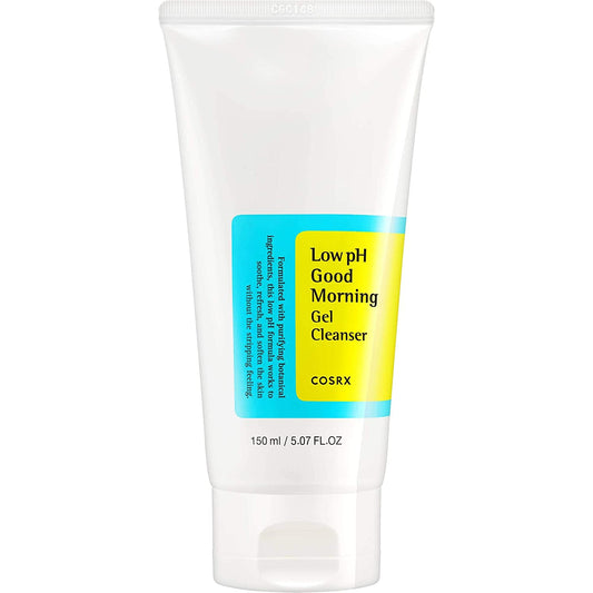 COSRX Low pH Good Morning Gel Cleanser 150ml texture and ingredient detail
